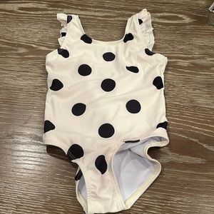 New black and white polka dot bathing suit